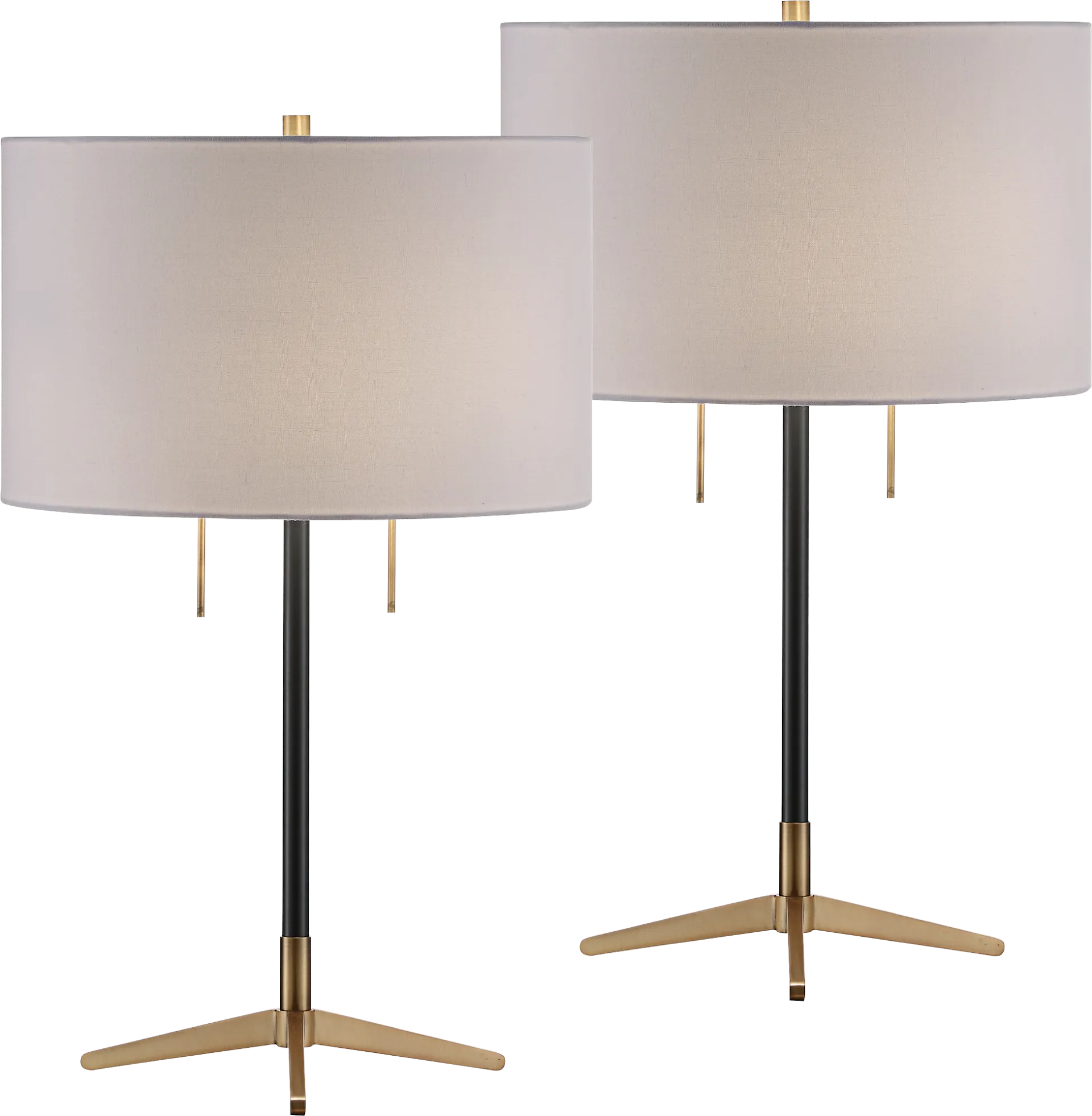Yorkston Gray Table Lamps, Set of 2 - Image 1