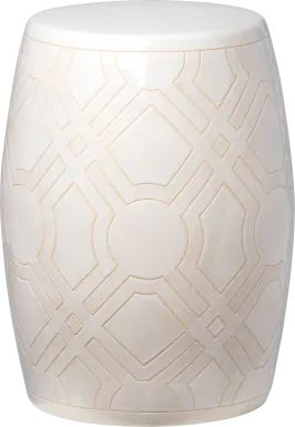 Zelton White Outdoor Stool