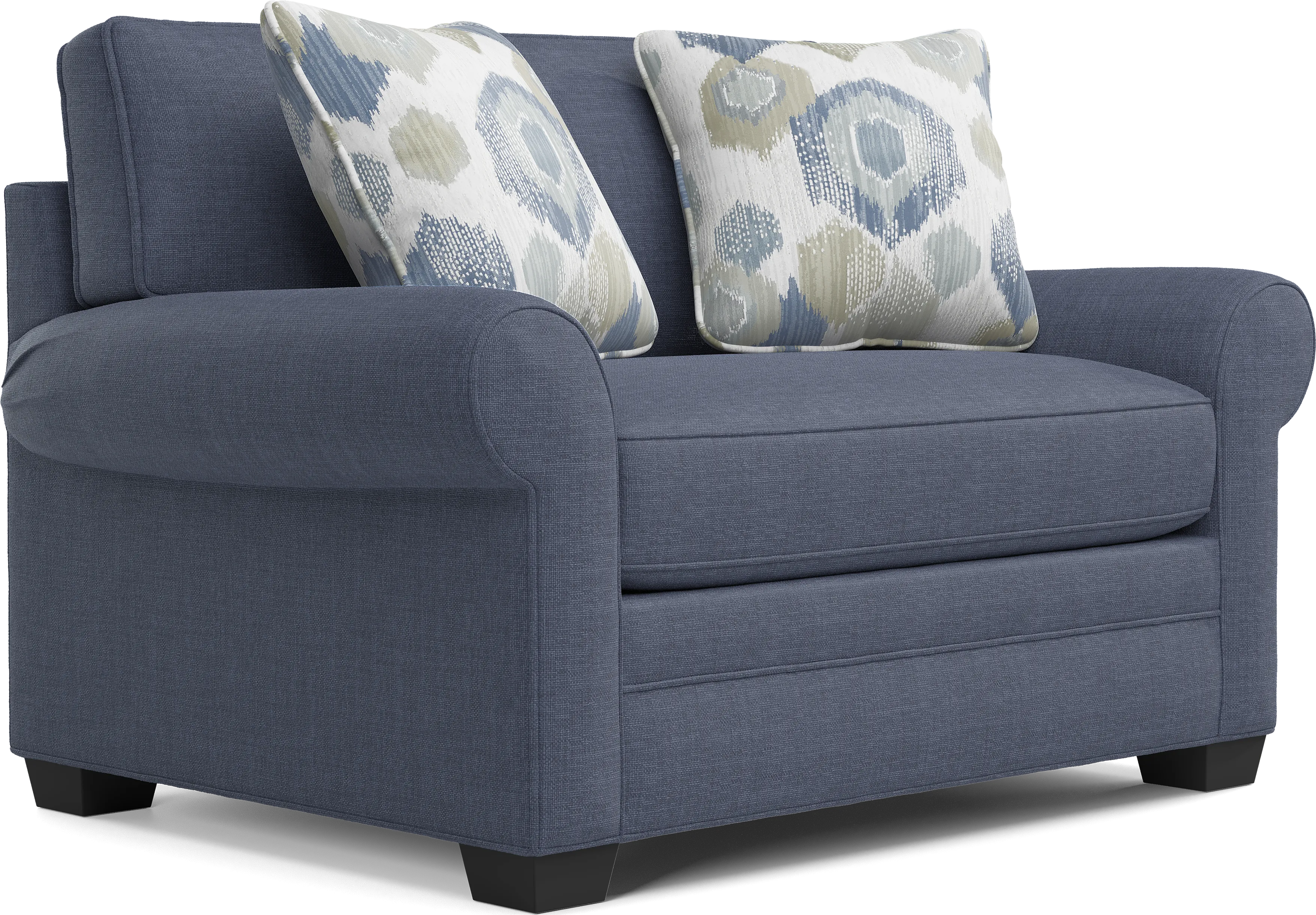 Bellingham Sapphire Textured Chenille 8 Pc Living Room - Thumbnail - Image 20