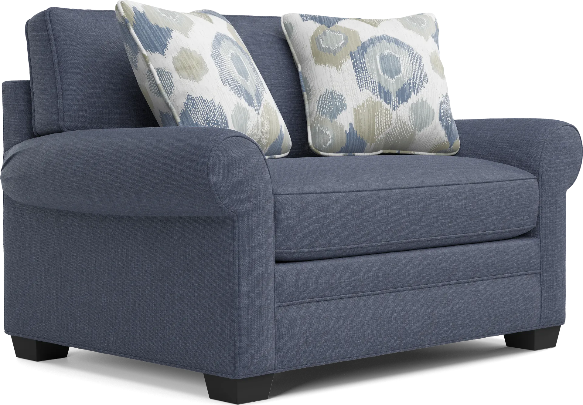 Bellingham Sapphire Textured Chenille Sleeper Chair - Image 1