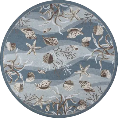 Under the Sea Adventures Blue 7'6 Round Rug