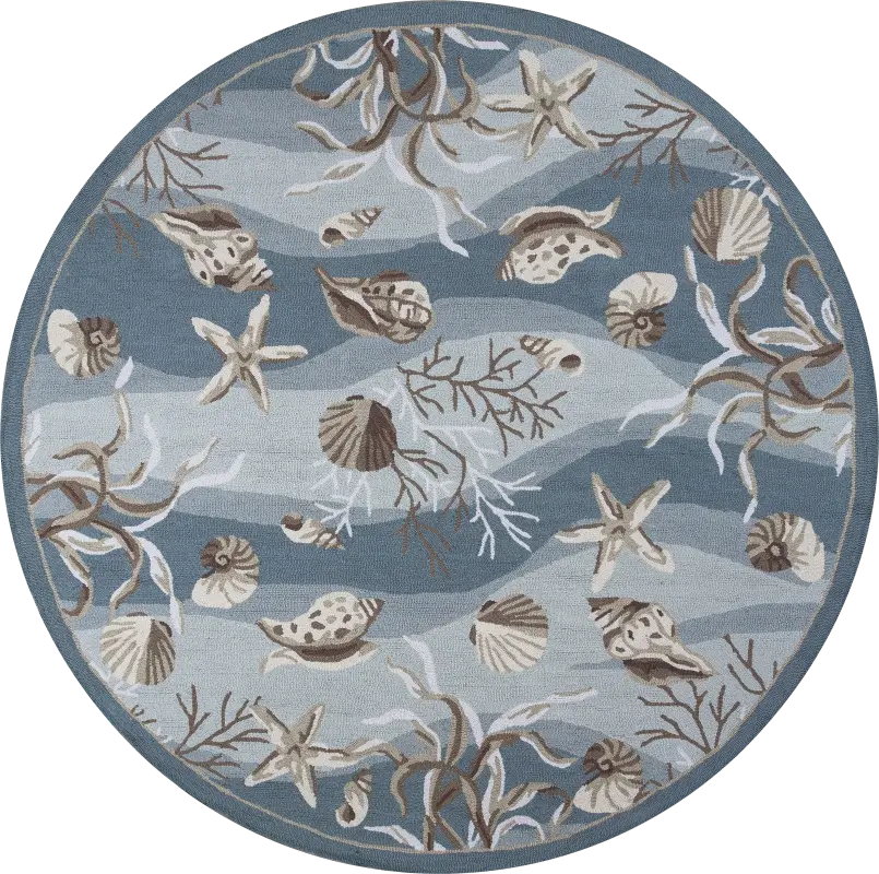 Under the Sea Adventures Blue 7'6 Round Rug