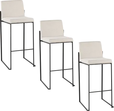 Arelane III Beige Barstool, Set of 3