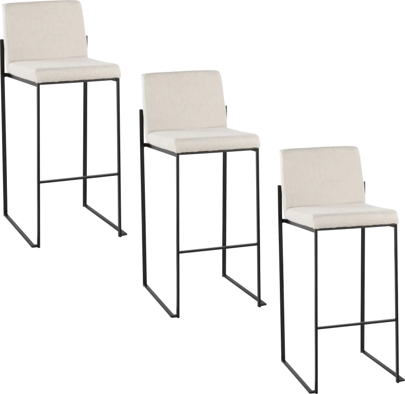 Arelane III Beige Barstool, Set of 3