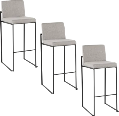 Arelane III Dark Gray Barstool, Set of 3