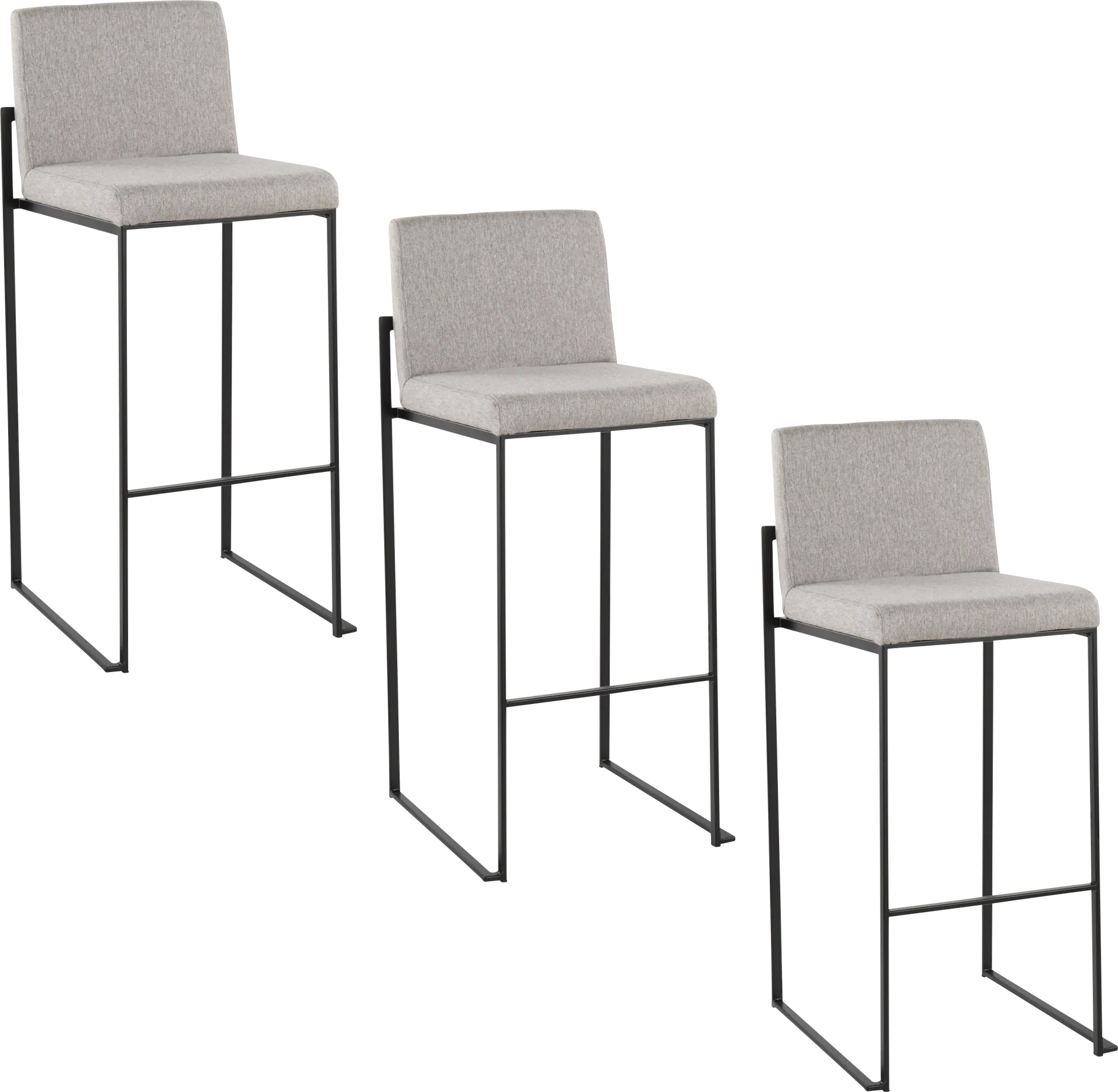 Arelane III Dark Gray Barstool, Set of 3 - Image 1