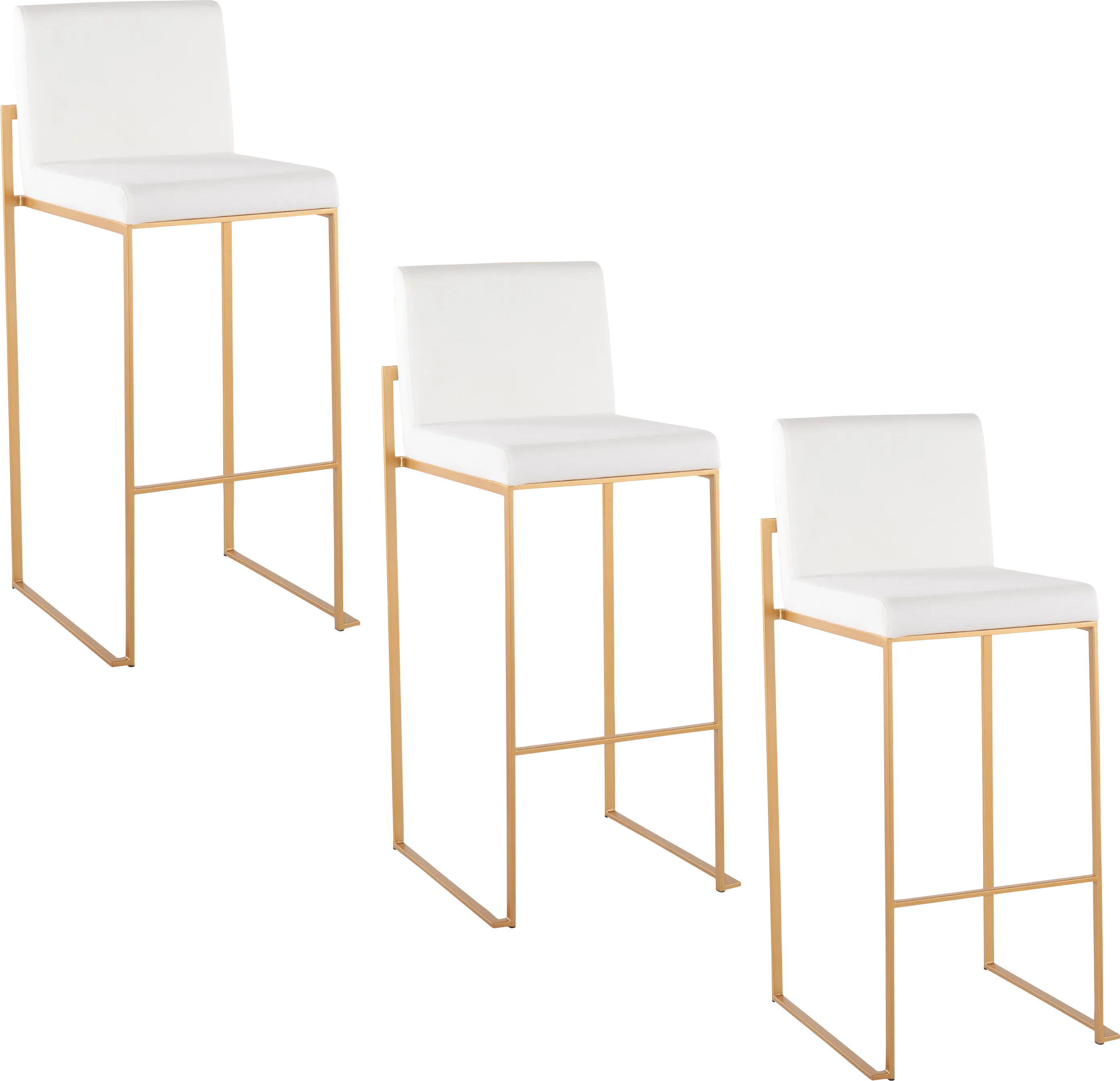 Nowotny II White Barstool, Set of 3