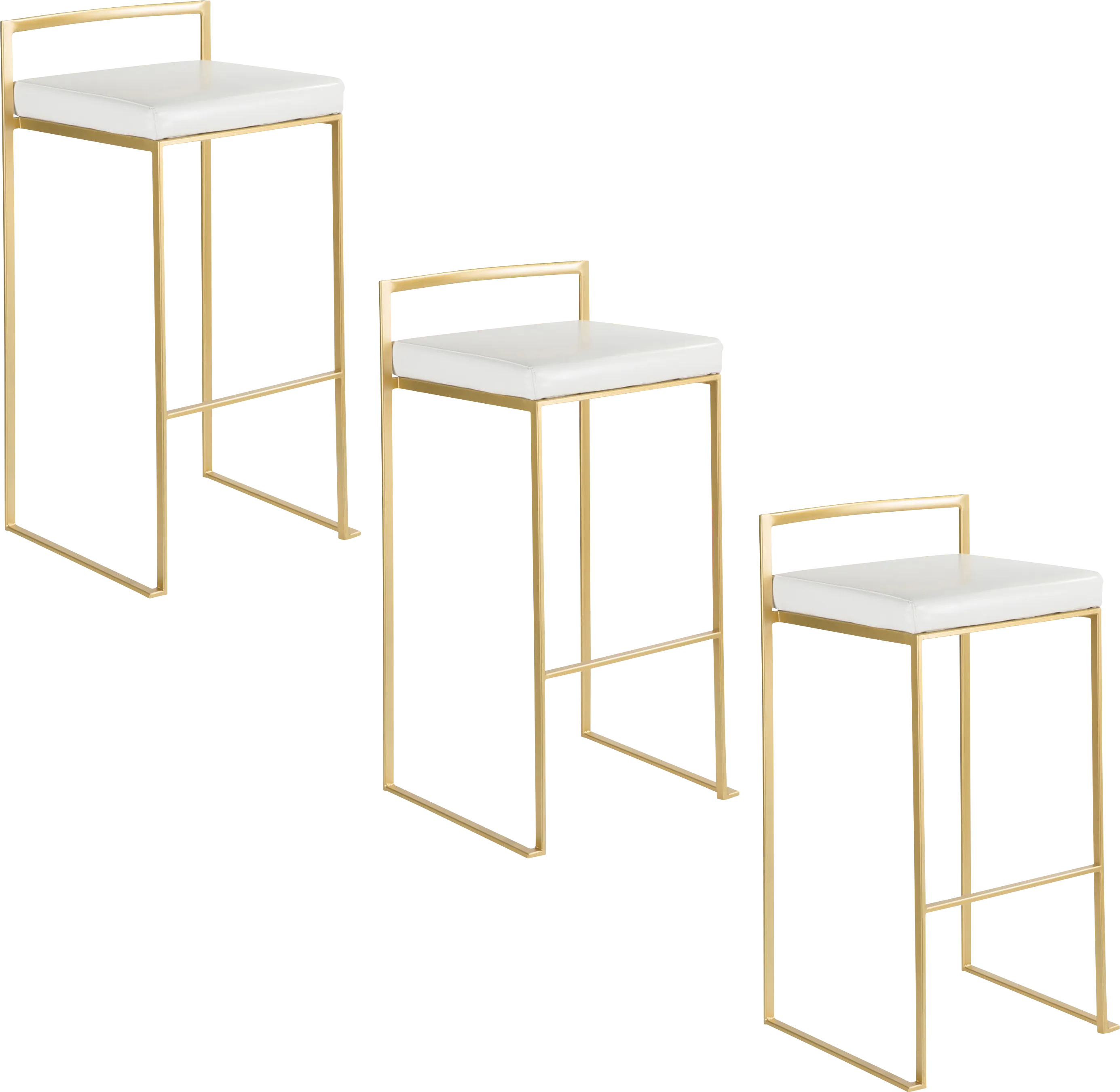 Sora White Barstool, Set of 3