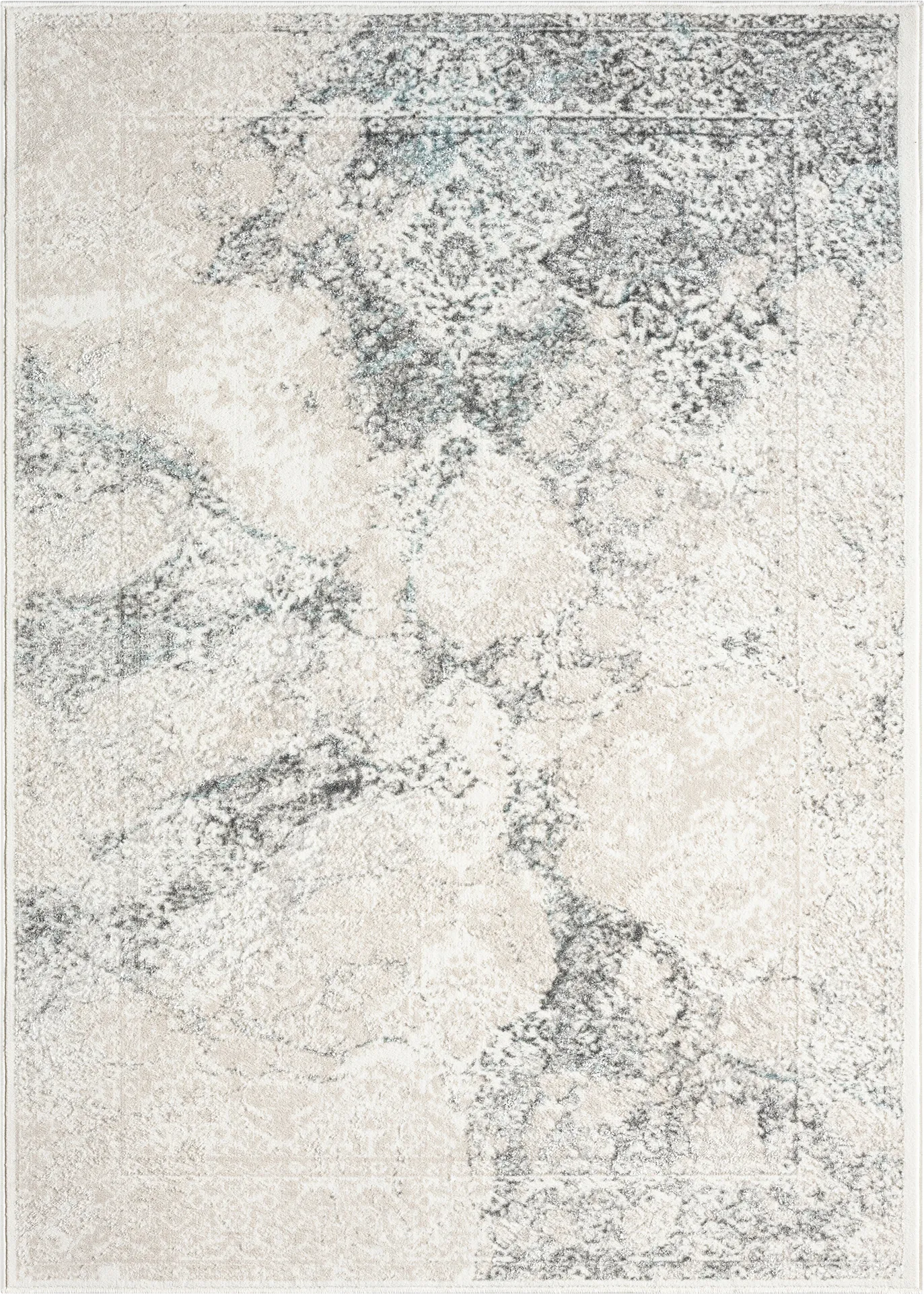 Digsoll Ivory/Gray 5' x 7' Rug - Image 1