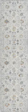 Petebora Gray/Multicolor 2'6 x 8' Runner Rug