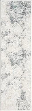Digsoll Ivory/Gray 2' x 7' Runner Rug