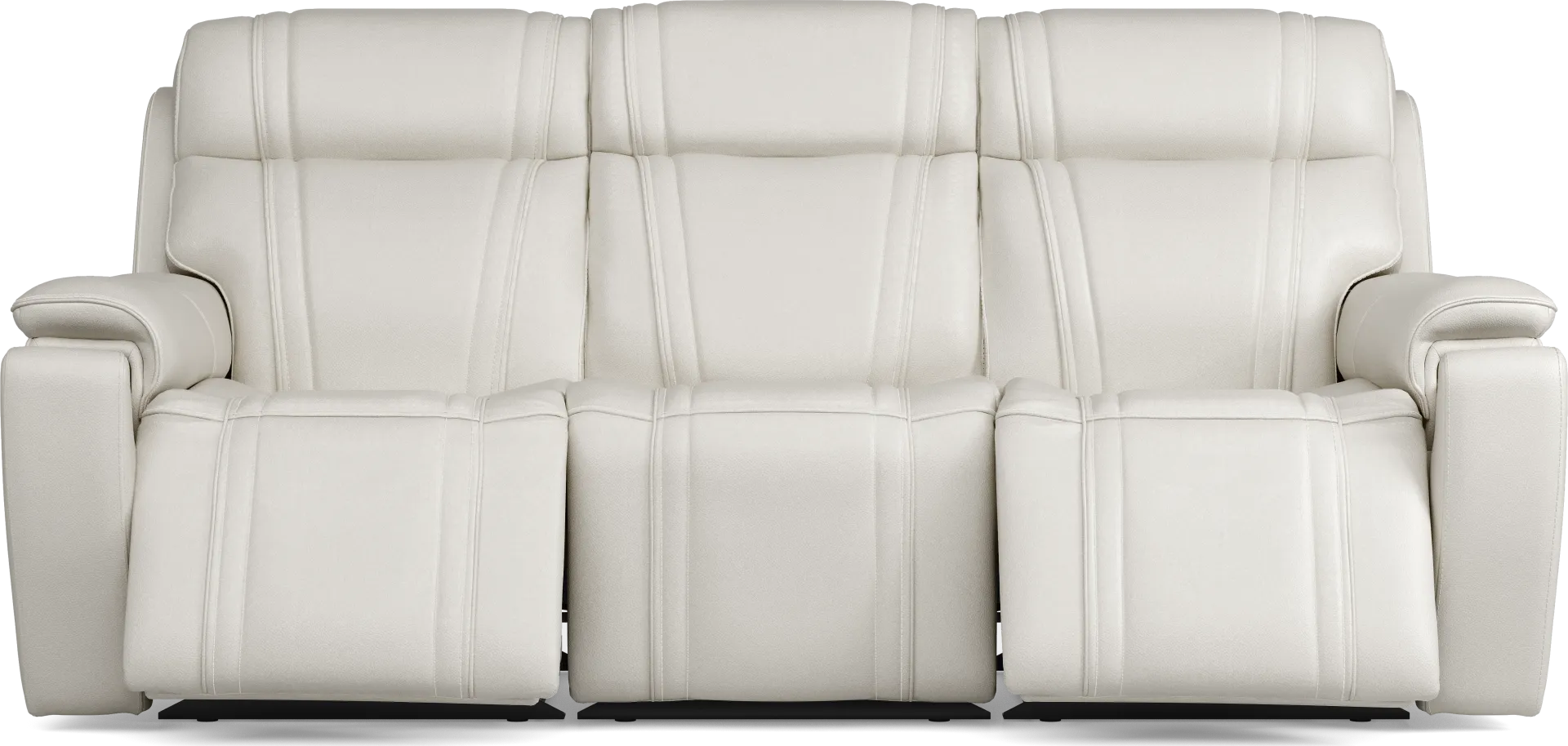 Sound Tech by Shaq Ice Leather Triple Power Reclining Sofa with Audio - Image 1