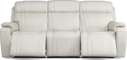 triple power reclining sofa with audio