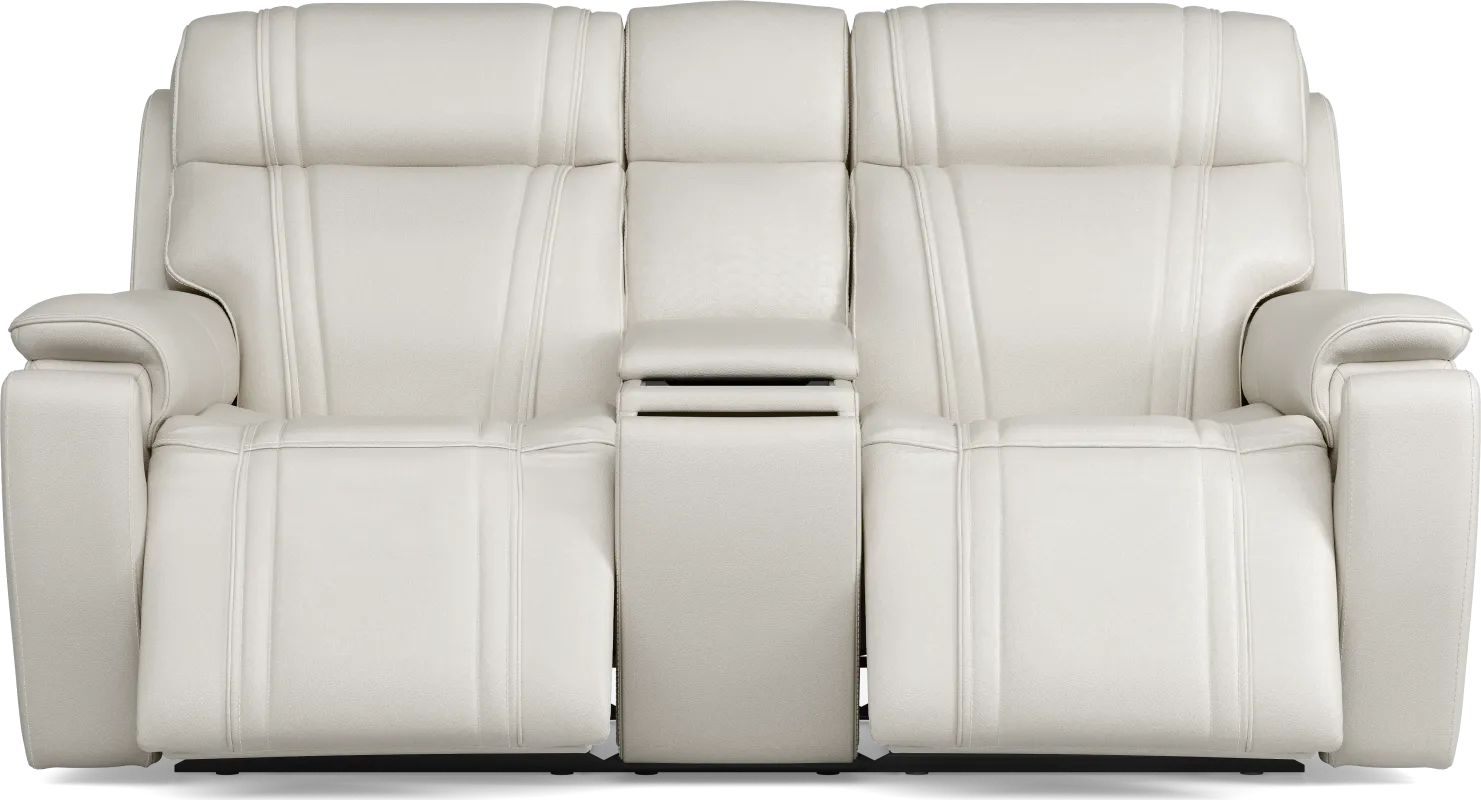 Sound Tech by Shaq Ice Leather Triple Power Reclining Loveseat with Audio