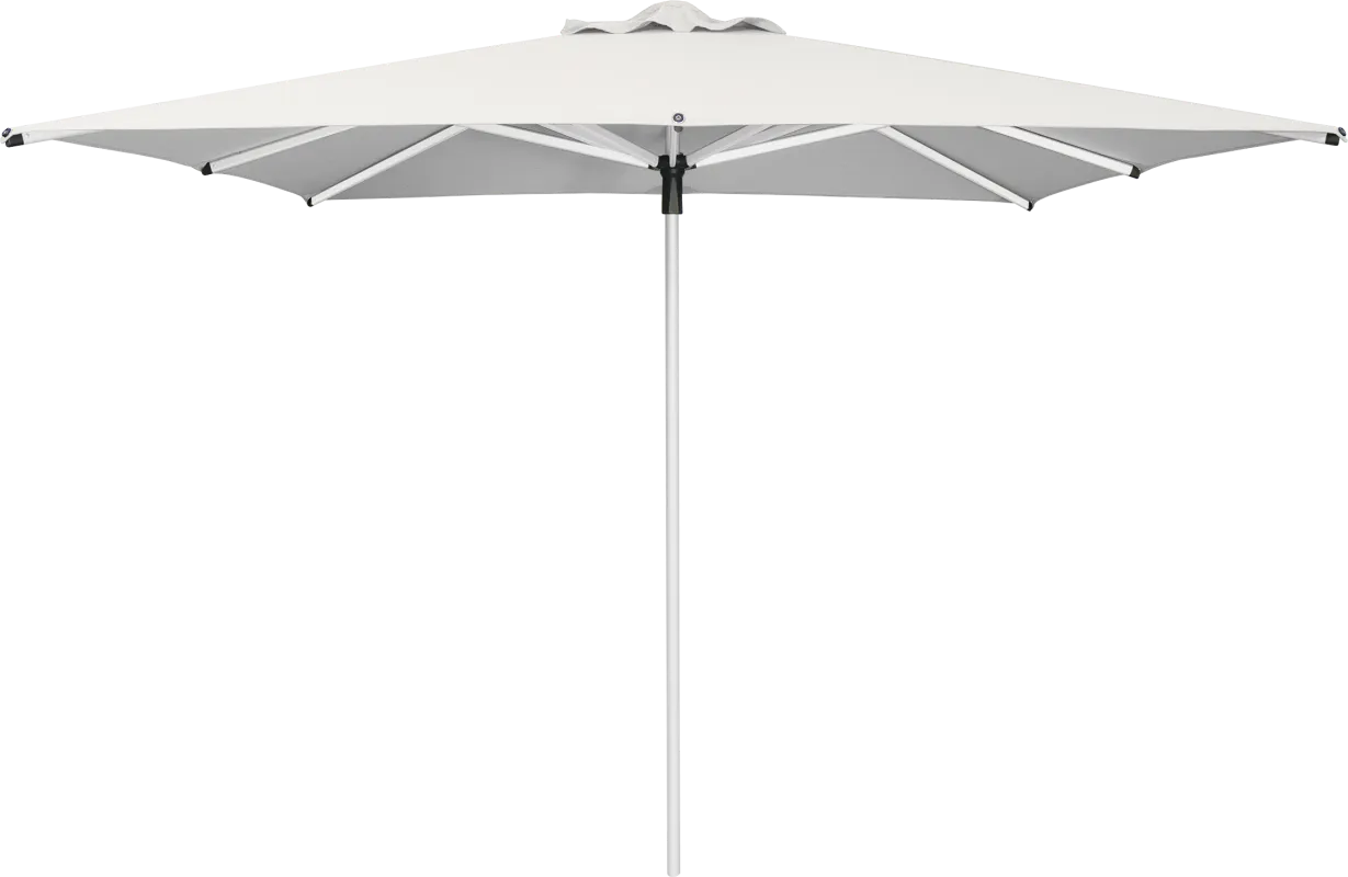 Soleil White 8' Square Natural Outdoor Umbrella