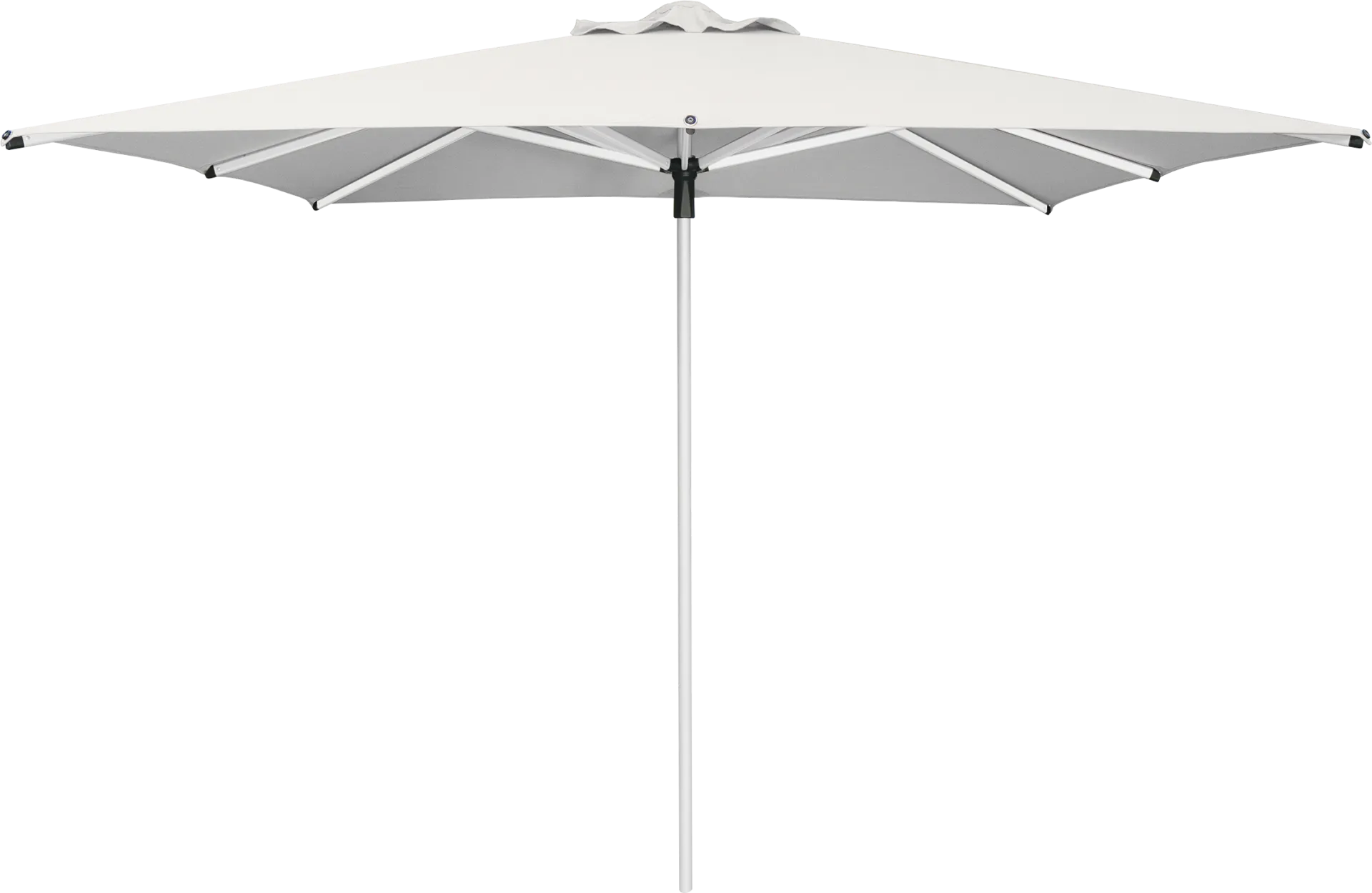 Soleil White 8' Square Natural Outdoor Umbrella - Image 1