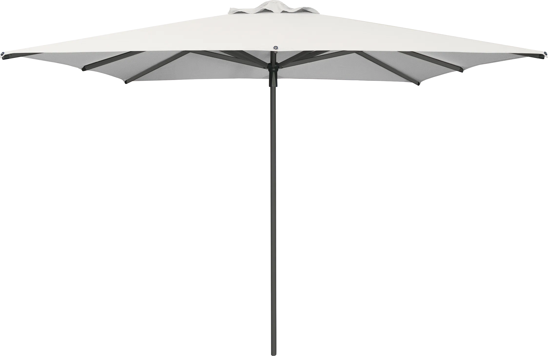 Soleil Graphite 8' Square Natural Outdoor Umbrella - Thumbnail - Image 1