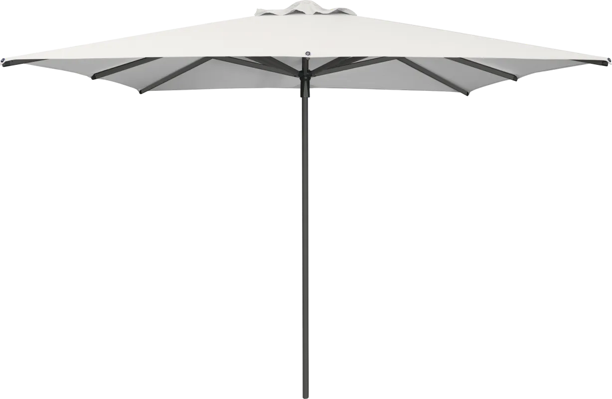 Soleil Graphite 8' Square Natural Outdoor Umbrella