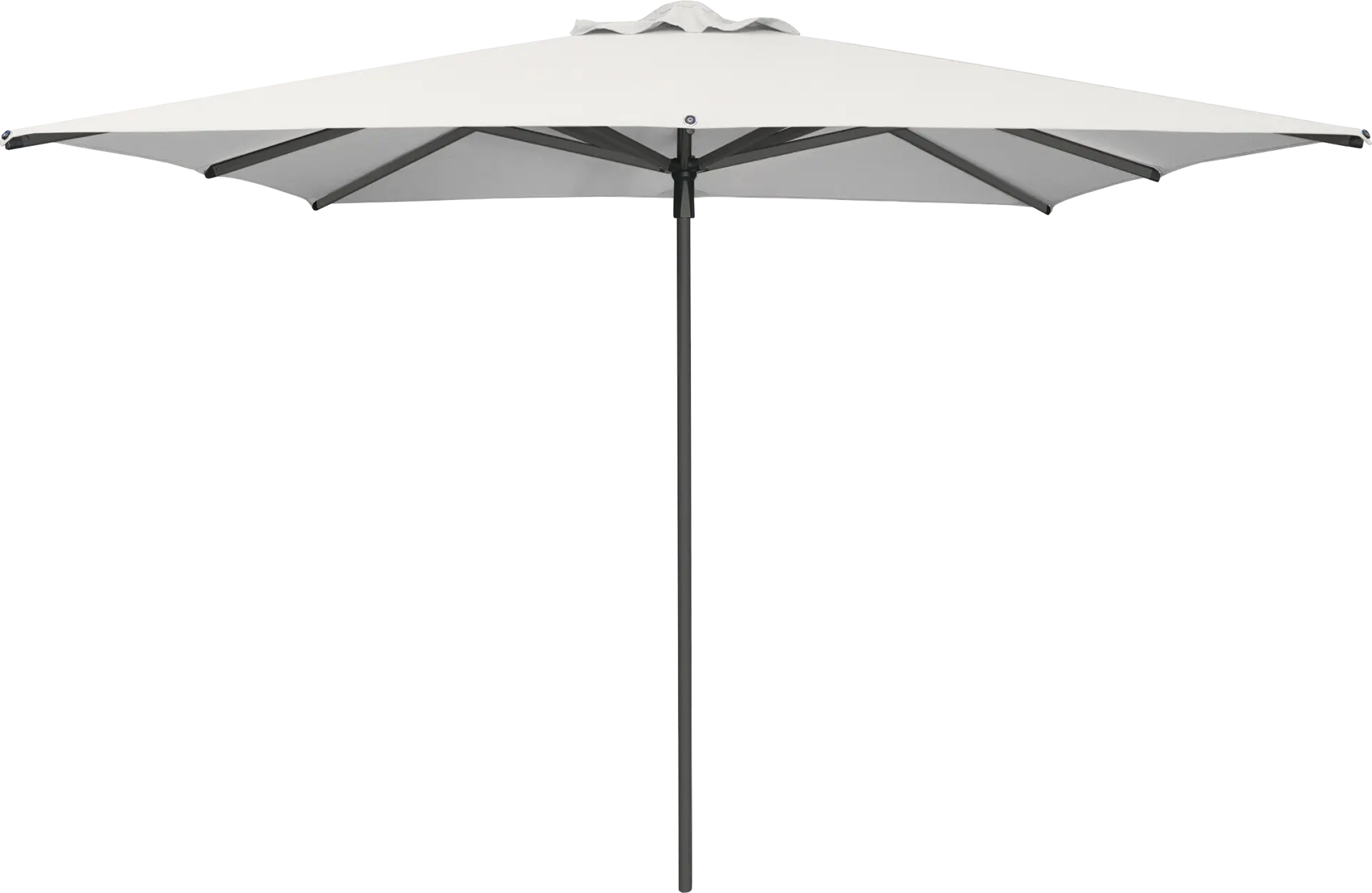 Soleil Graphite 8' Square Natural Outdoor Umbrella