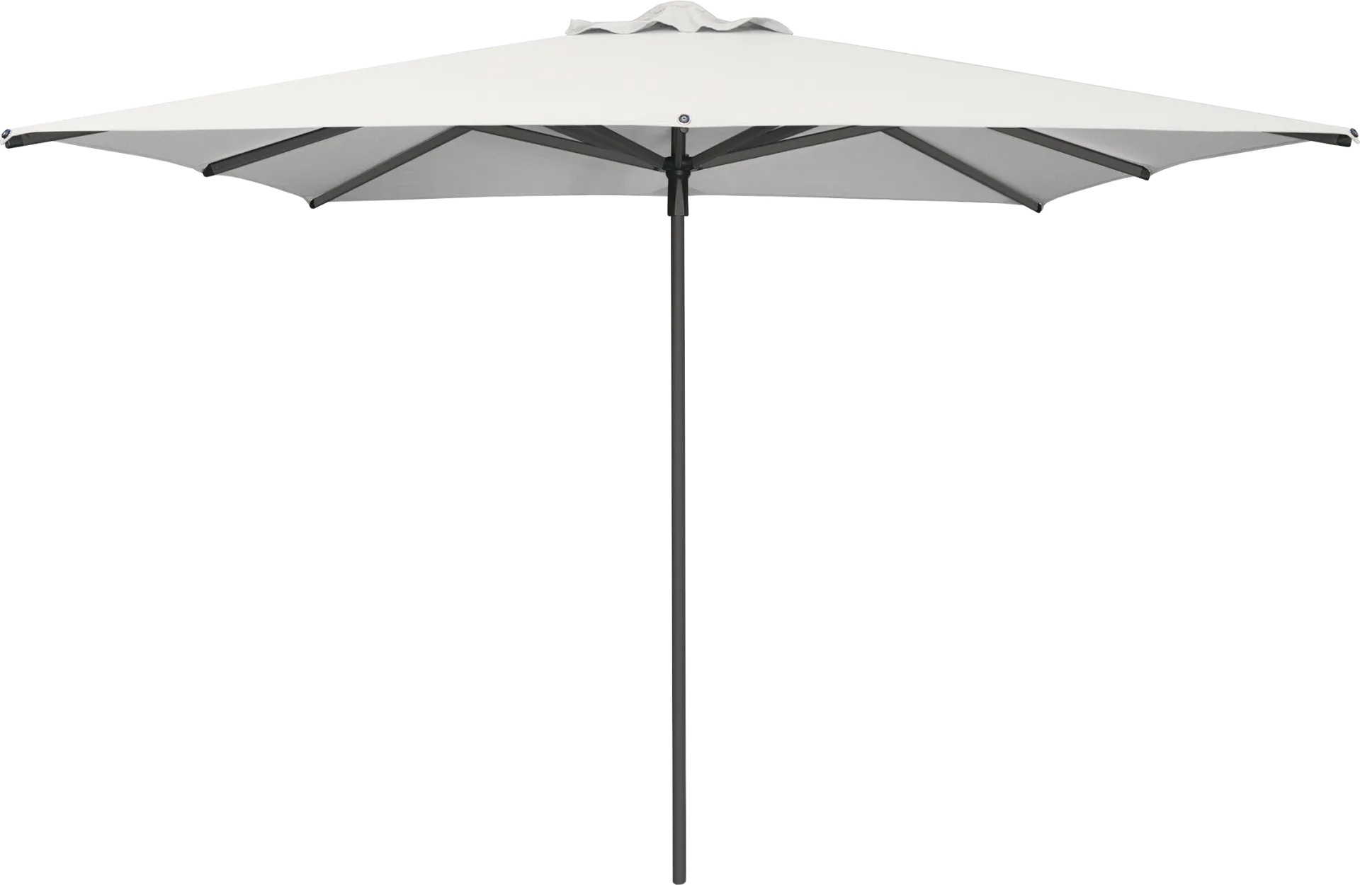 Soleil Graphite 8' Square Natural Outdoor Umbrella - Image 1