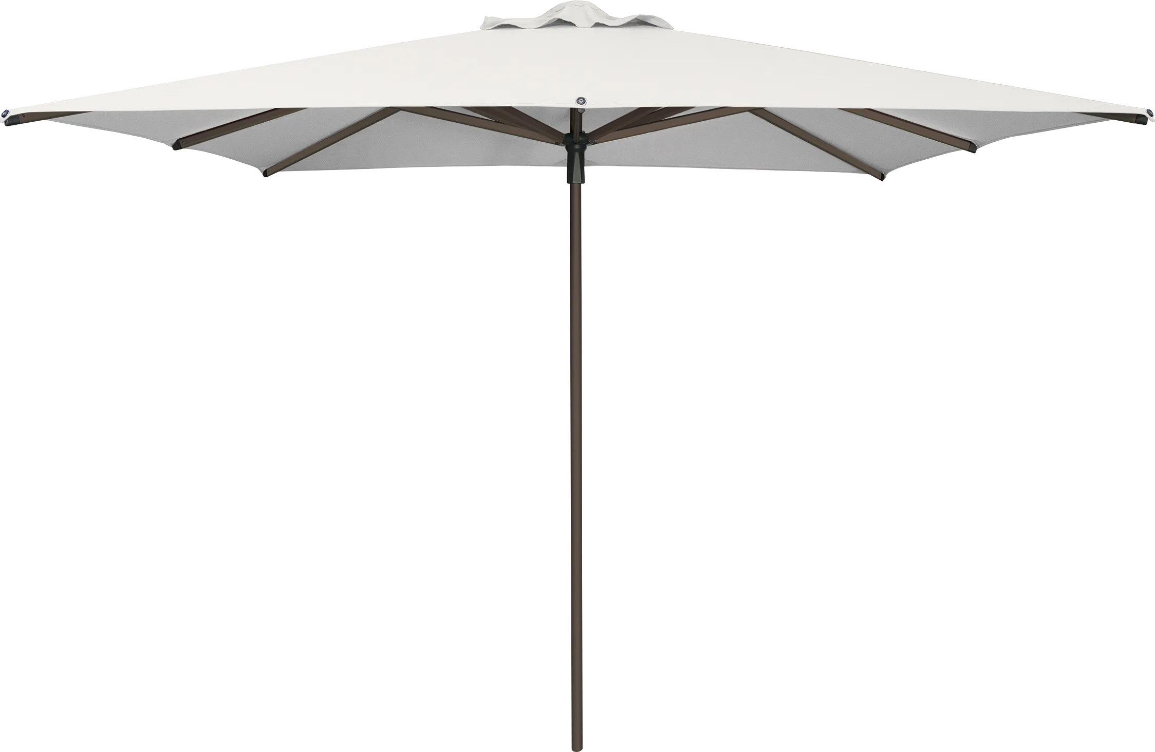 Soleil Bronze 8' Square Natural Outdoor Umbrella - Thumbnail - Image 1