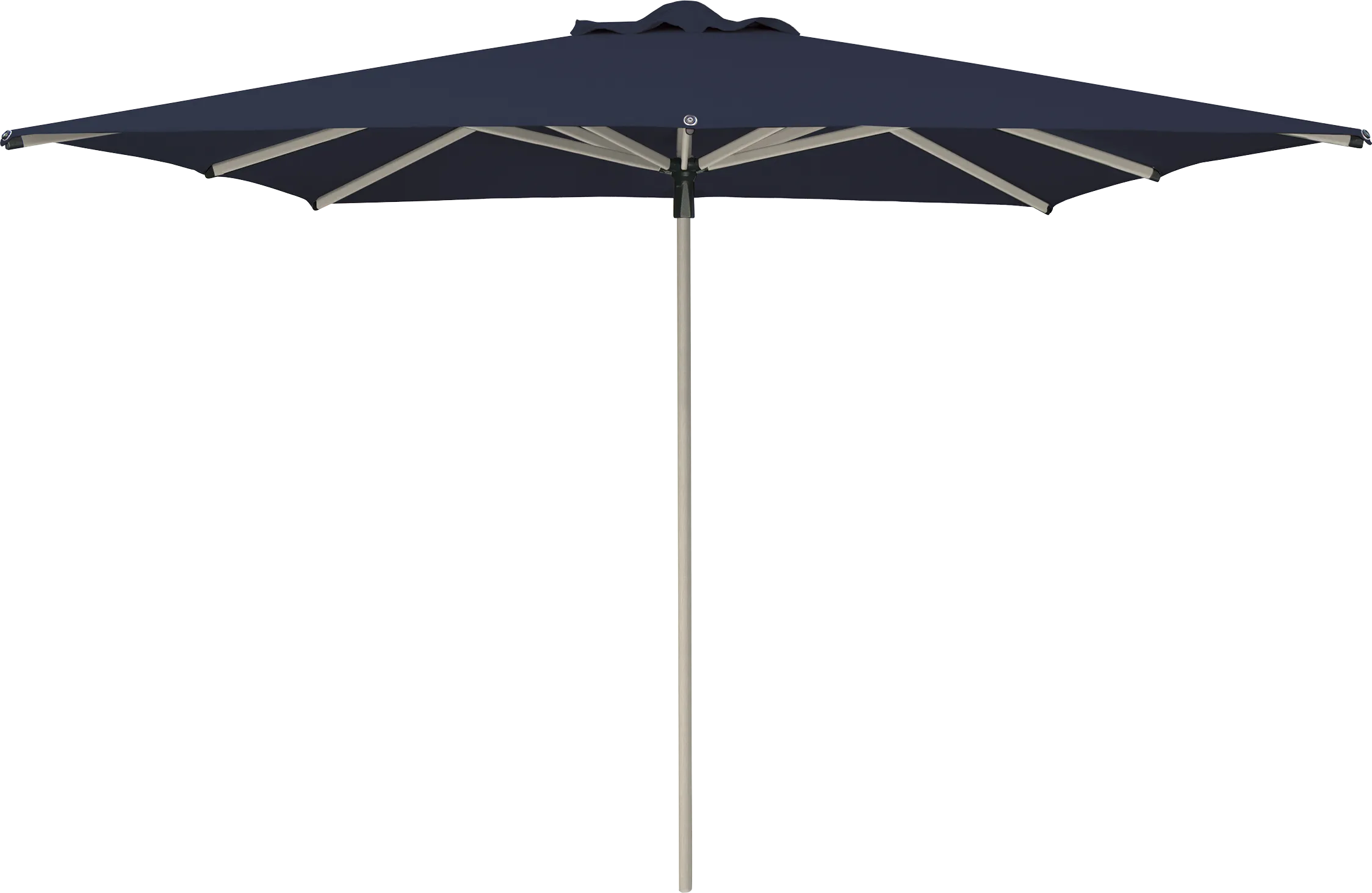 Soleil Driftwood 8' Square Indigo Outdoor Umbrella - Thumbnail - Image 1
