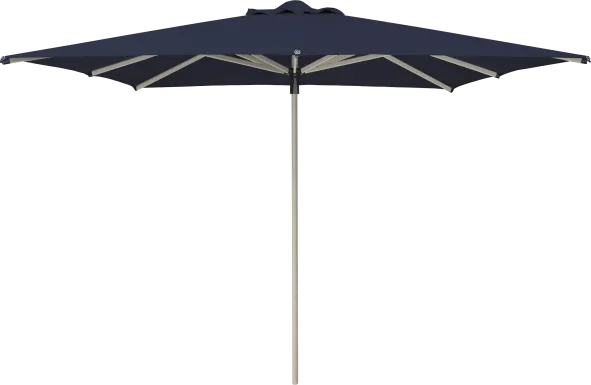 Soleil Driftwood 8' Square Indigo Outdoor Umbrella