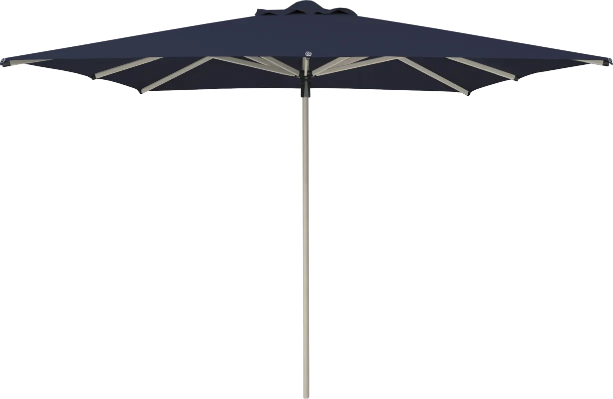 Soleil Driftwood 8' Square Indigo Outdoor Umbrella