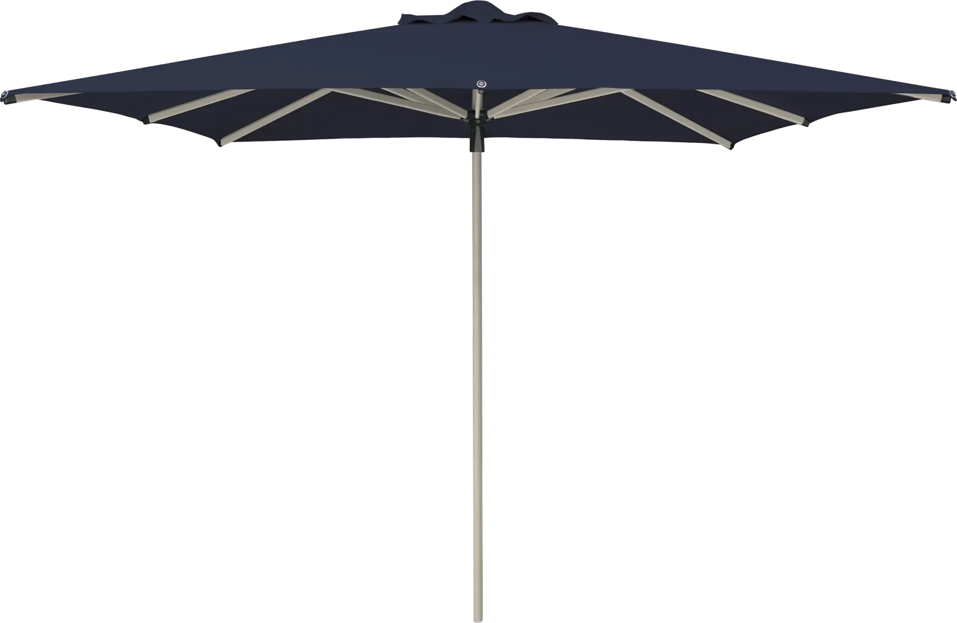 Soleil Driftwood 8' Square Indigo Outdoor Umbrella