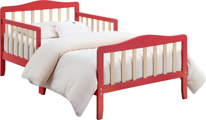 Kids Elvoro Red/Natural Toddler Bed