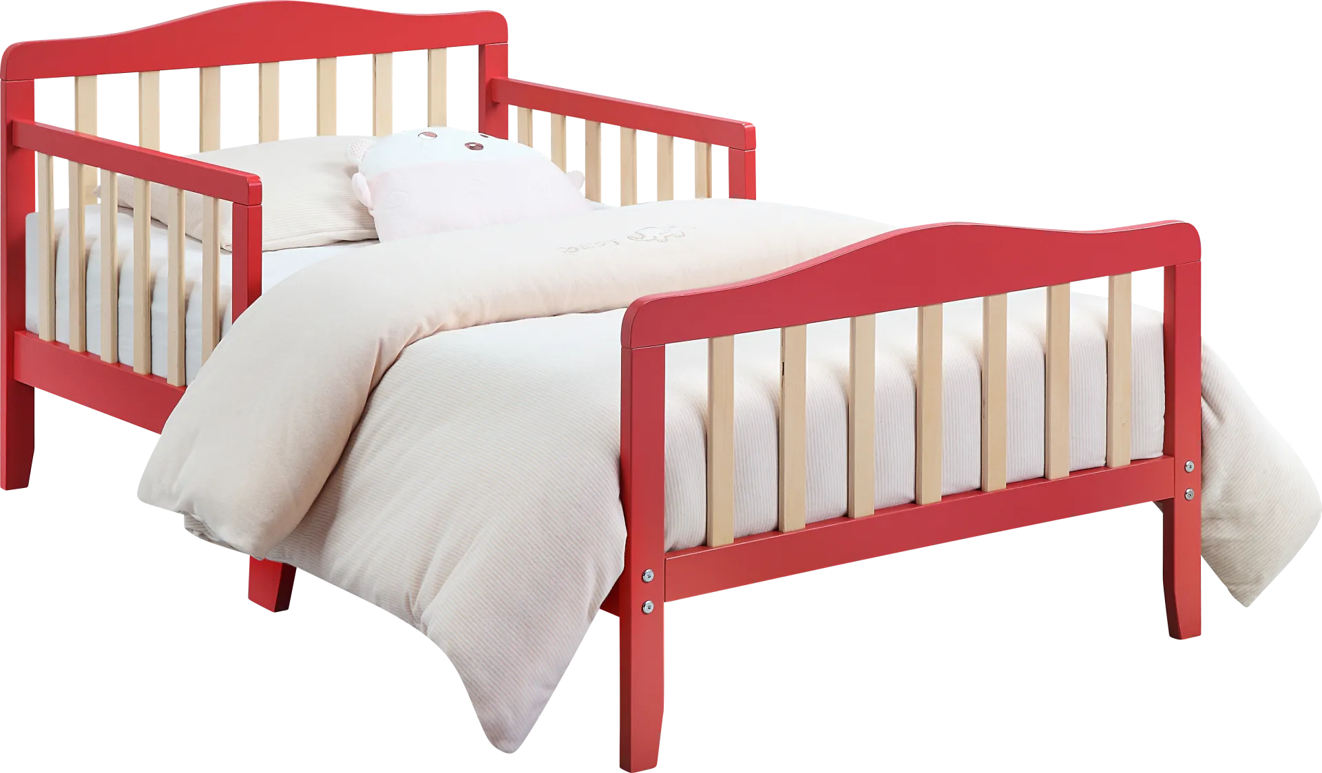 Kids Elvoro Red/Natural Toddler Bed - Image 1