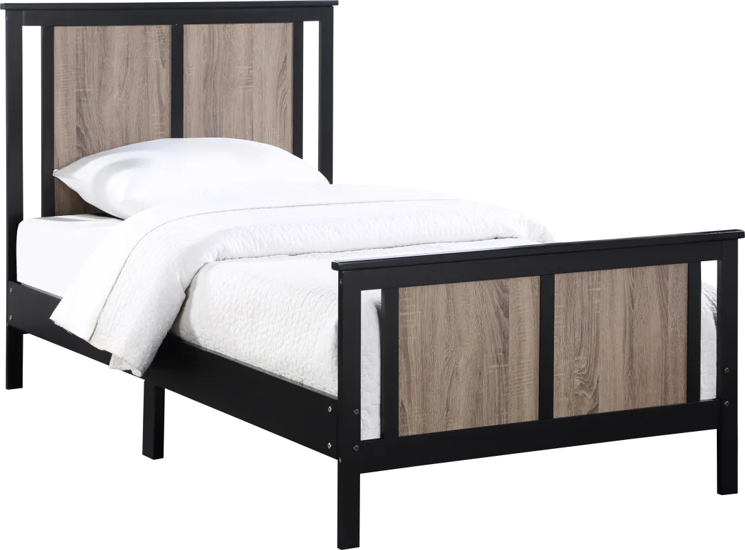 Kids Zolari Black Twin Bed