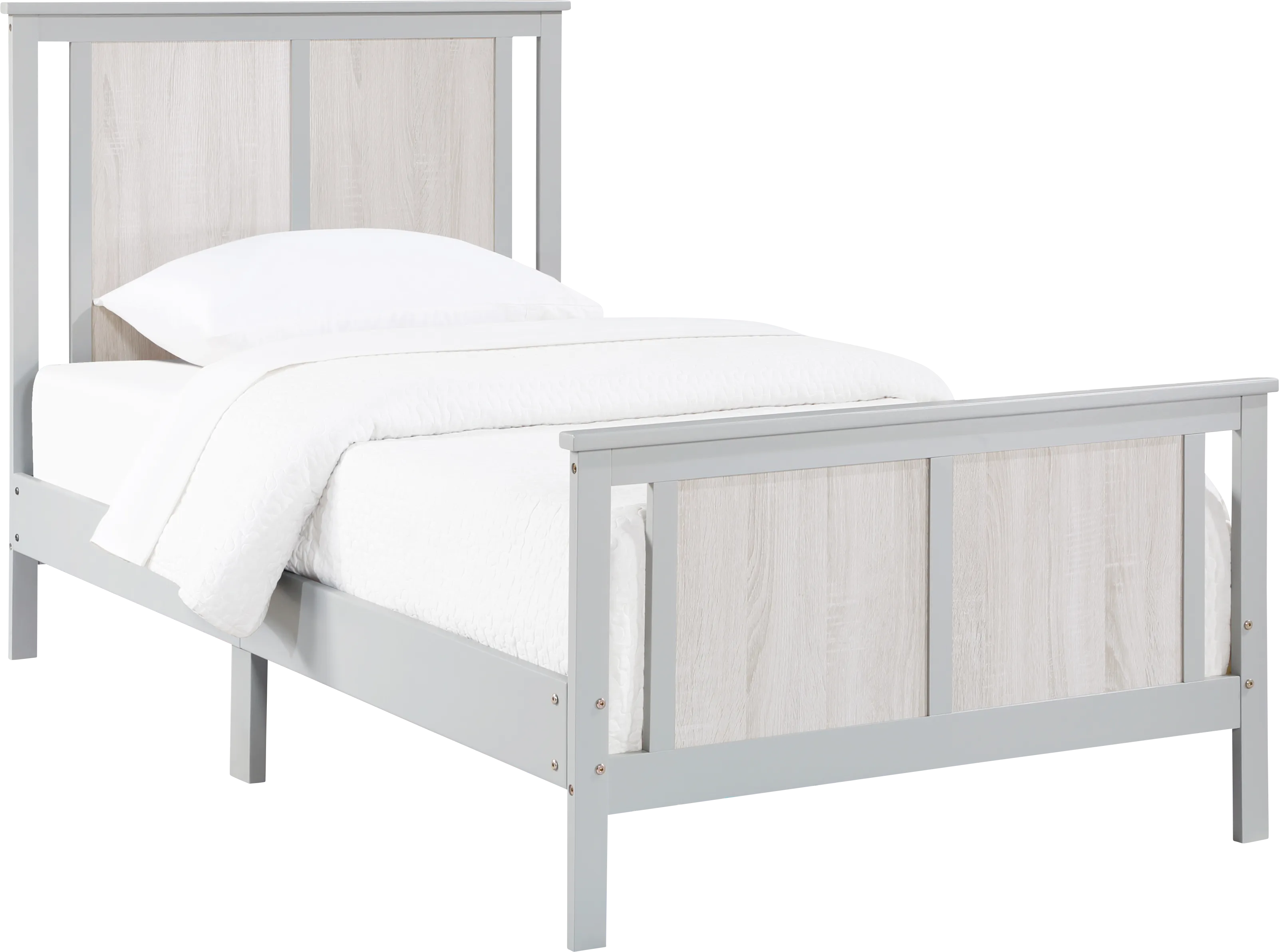Kids Zolari Gray Twin Bed - Thumbnail - Image 1
