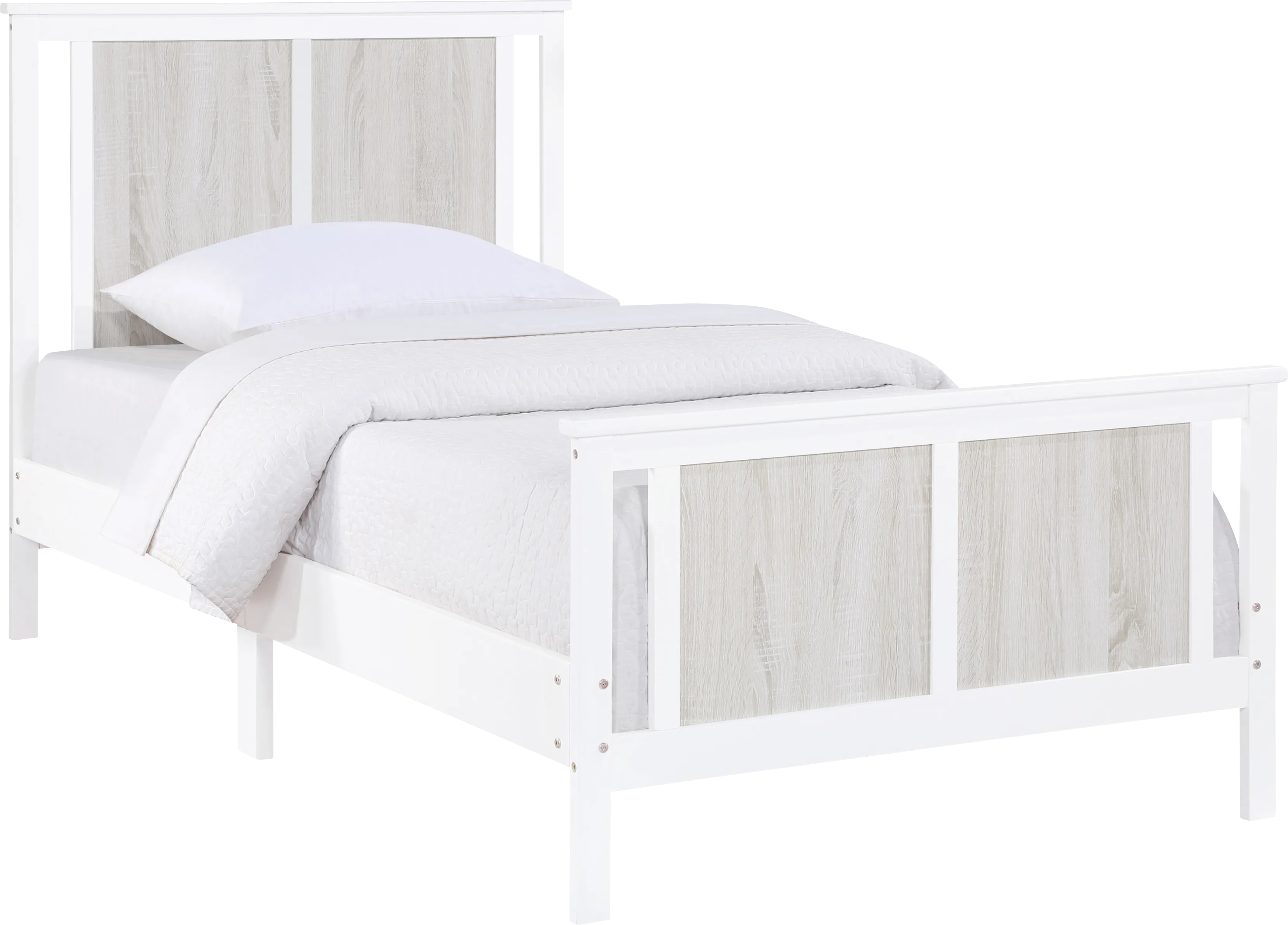 Kids Zolari White Twin Bed - Thumbnail - Image 1