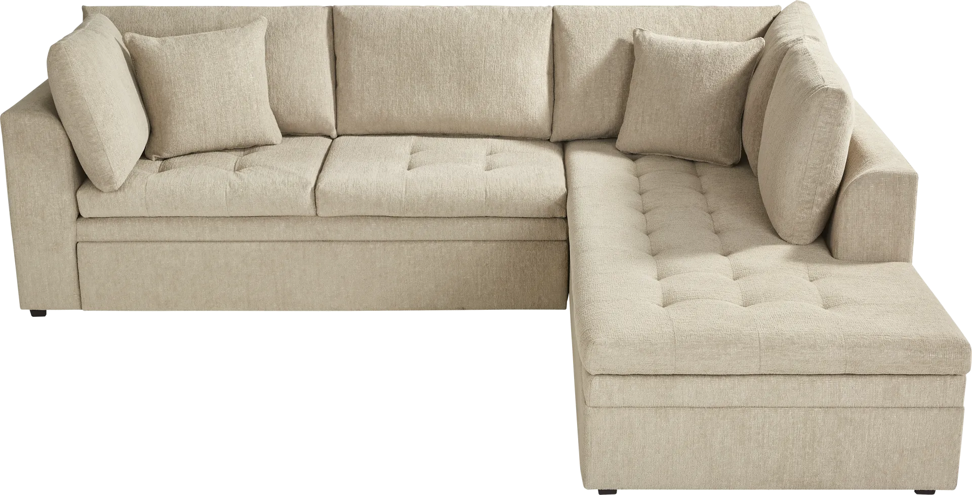 Sheridan Place Putty 2 Pc Sleeper Sectional - Image 2