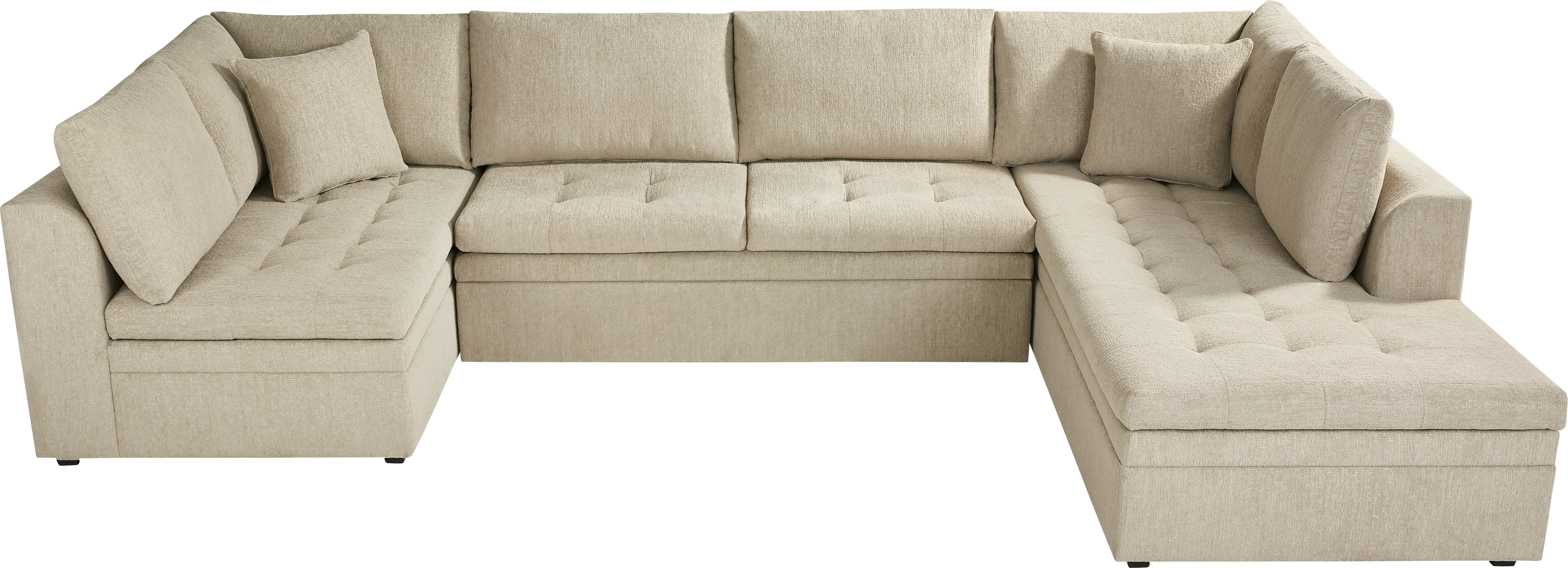 Sheridan Place Putty 3 Pc Sleeper Sectional - Thumbnail - Image 1