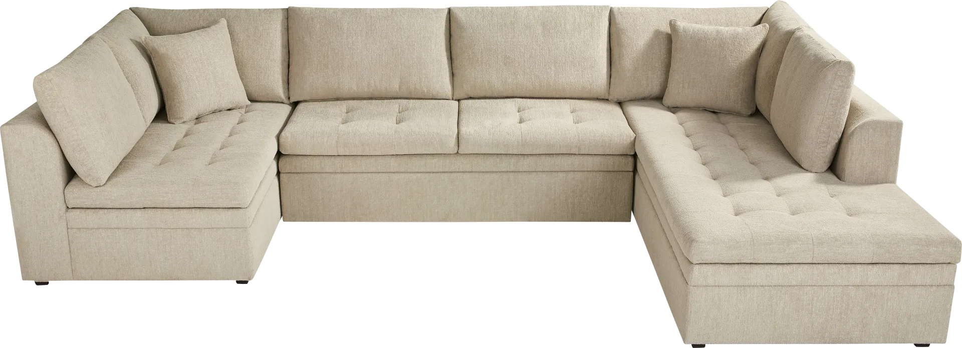 Sheridan Place Putty 3 Pc Sleeper Sectional - Image 2