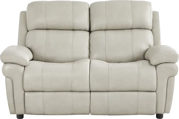 Trevino Lane Gray Leather Loveseat