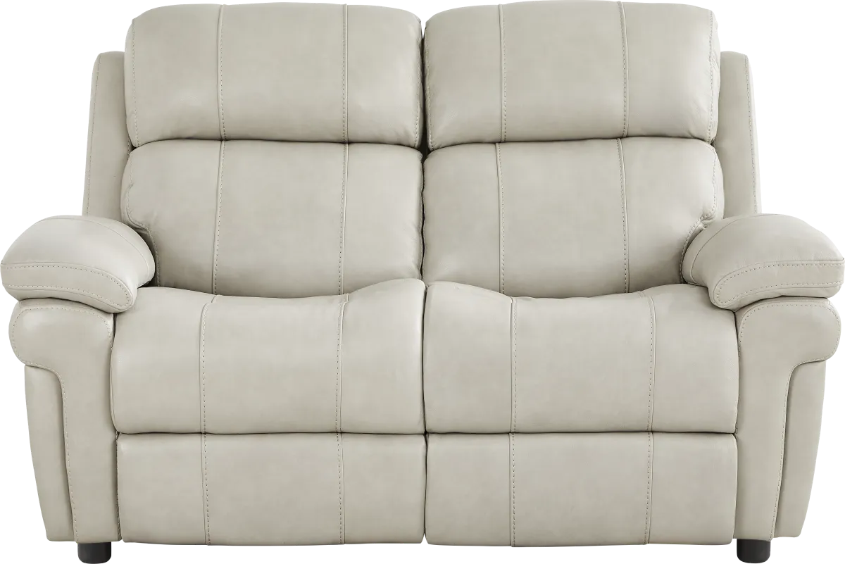 Trevino Lane 6 Pc Gray Leather Dual Power Reclining Living Room Set ...