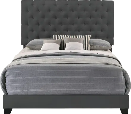 Albritt Dark Gray 3 Pc Queen Upholstered Bed