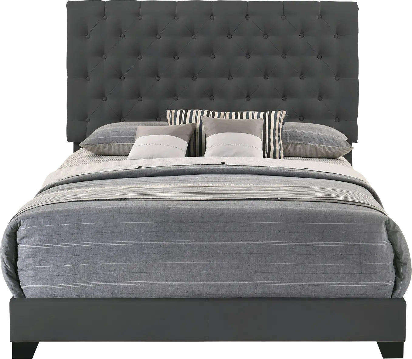 Albritt Dark Gray 3 Pc Full Upholstered Bed