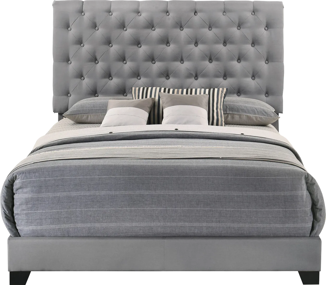 Albritt Gray 3 Pc Full Upholstered Bed - Image 1