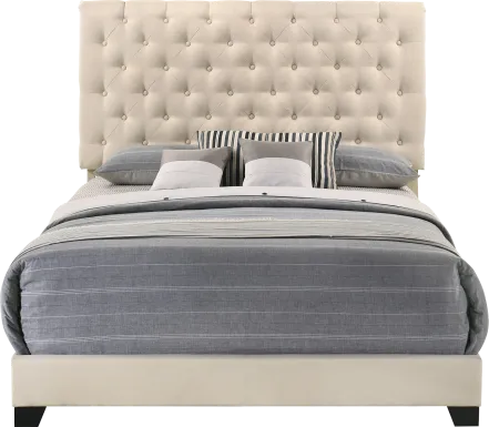 Albritt Beige 3 Pc Twin Upholstered Bed