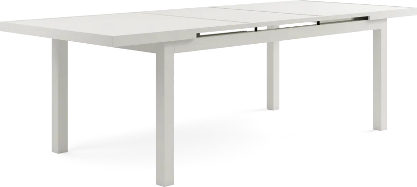 Park Walk White 73 - 97 in. Rectangle Extension Outdoor Dining Table