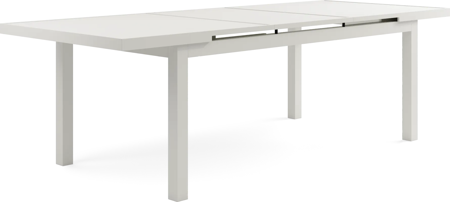 Park Walk White 73 - 97 in. Rectangle Extension Outdoor Dining Table