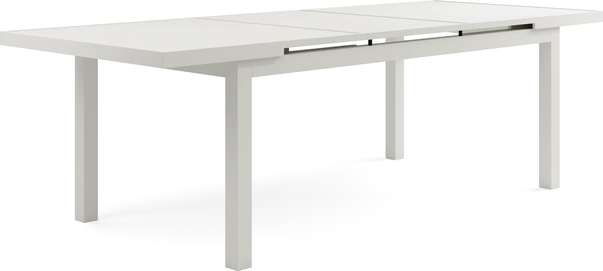 Park Walk White 73 - 97 in. Rectangle Extension Outdoor Dining Table - Image 1