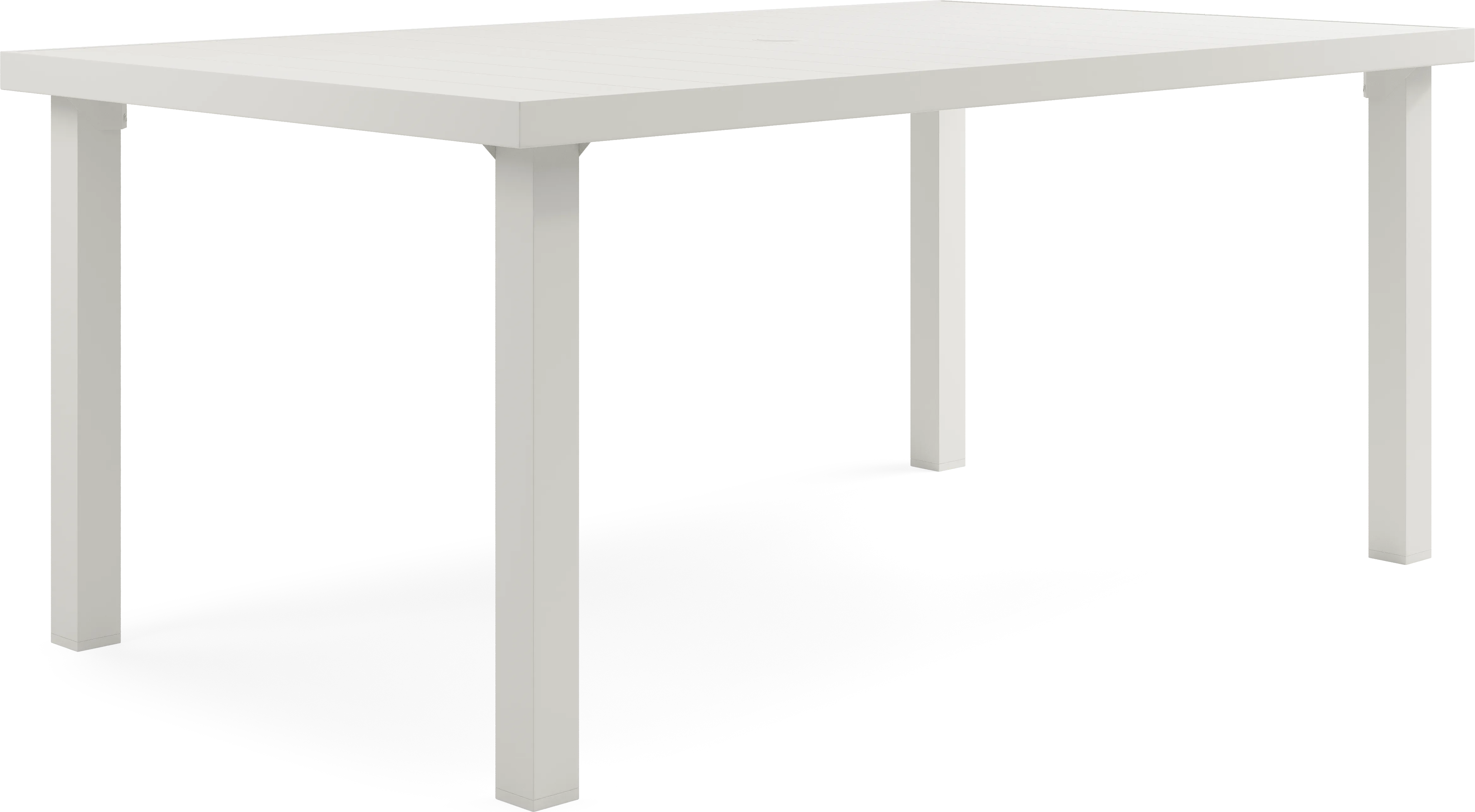 Park Walk White 5 Pc Rectangle Outdoor Dining Set with Navy Chairs - Thumbnail - Image 2