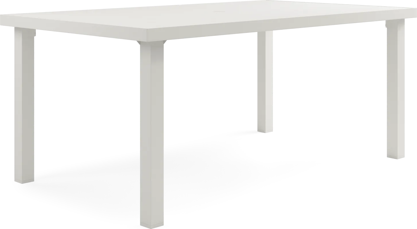 Park Walk White 70 in. Rectangle Outdoor Dining Table