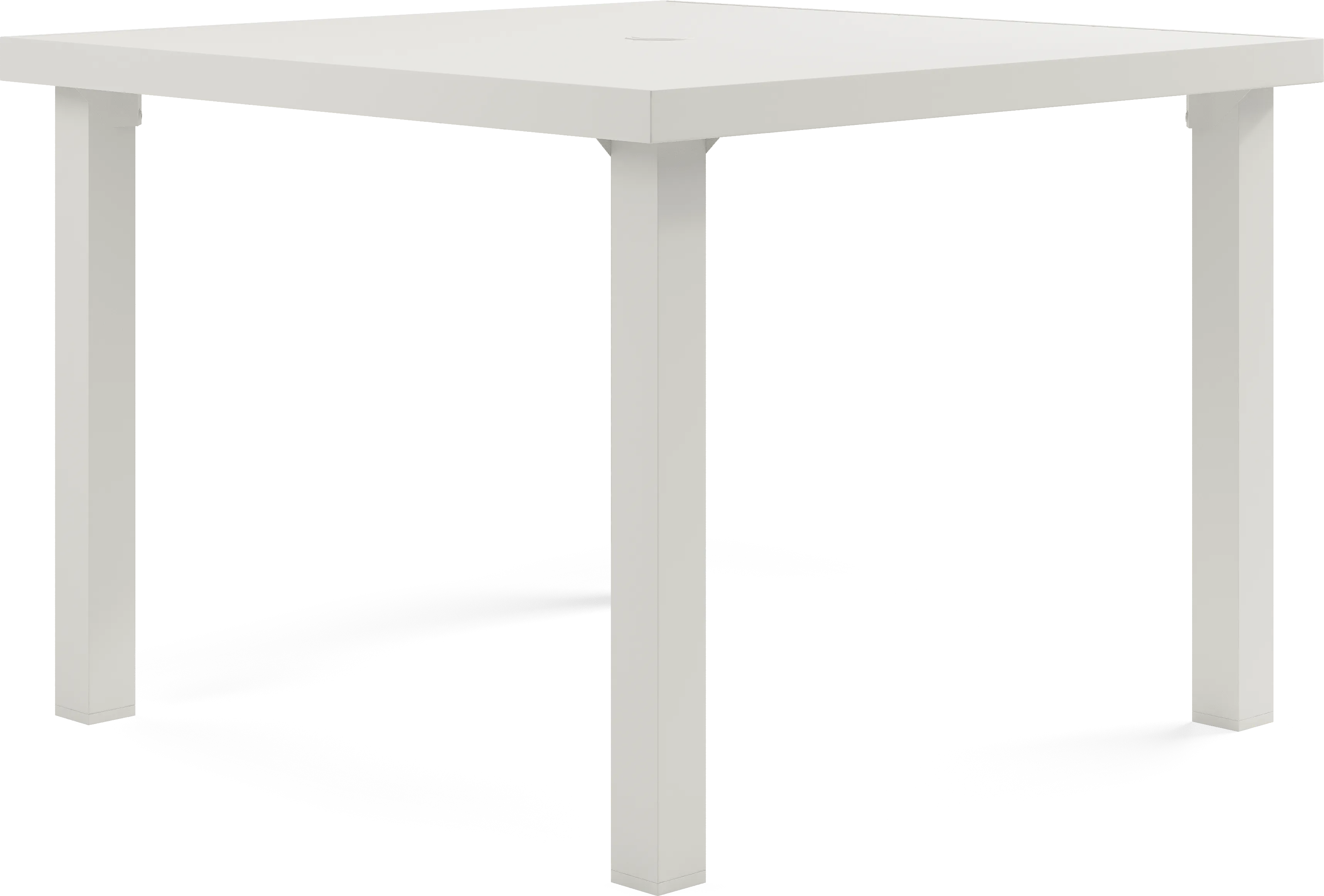 Park Walk White 5 Pc 40 in. Square Outdoor Dining Set with Surf Chairs - Thumbnail - Image 2