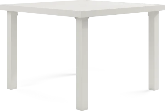 Park Walk White 40 in. Square Outdoor Dining Table